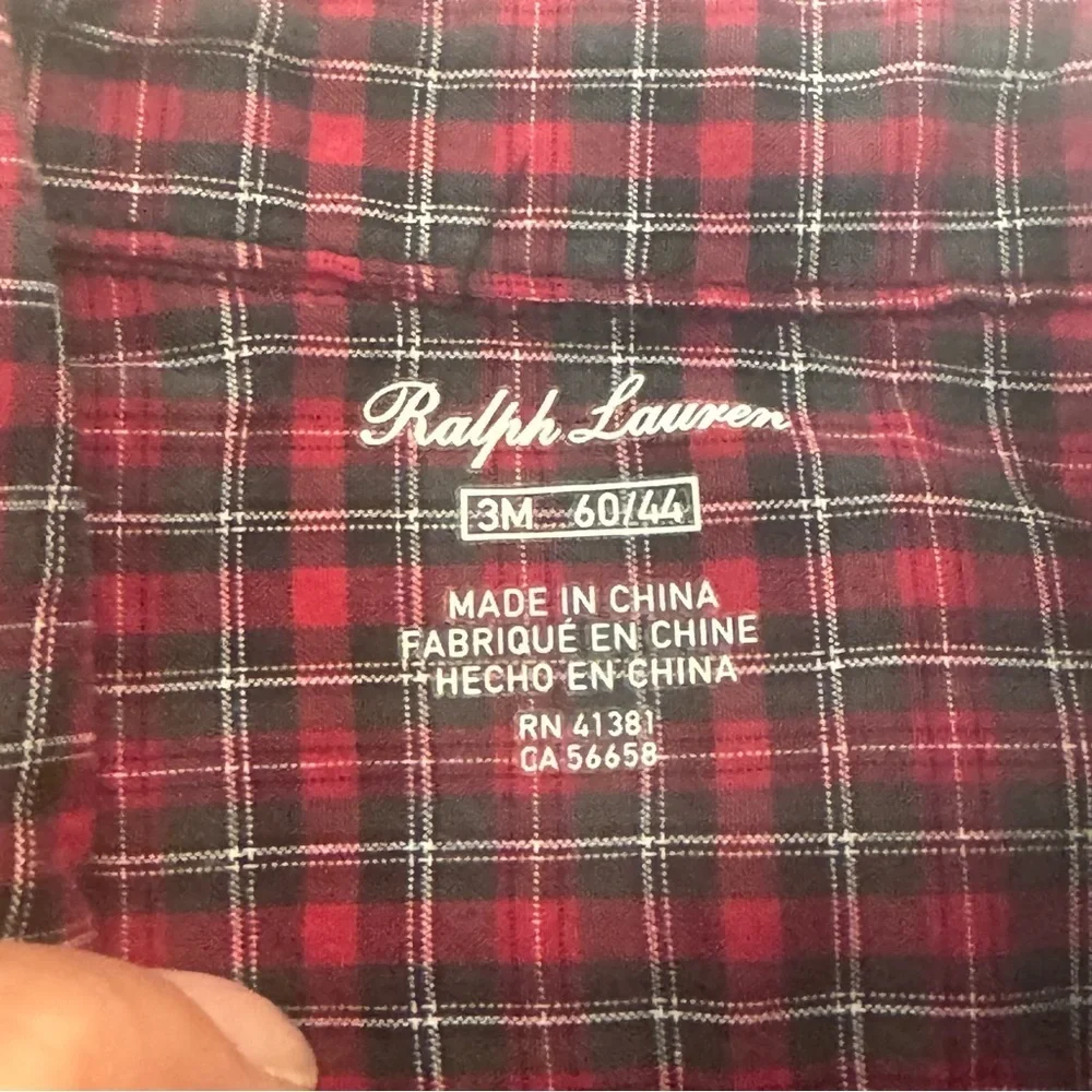 Polo Ralph Lauren Kensington Red Plaid Cotton Poplin Romper